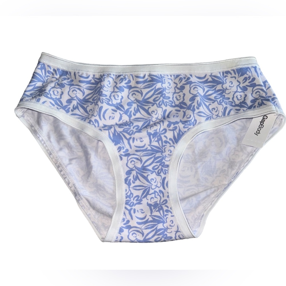 GAP Body Floral Blue White Stretch Cotton Hipster Panty XXS